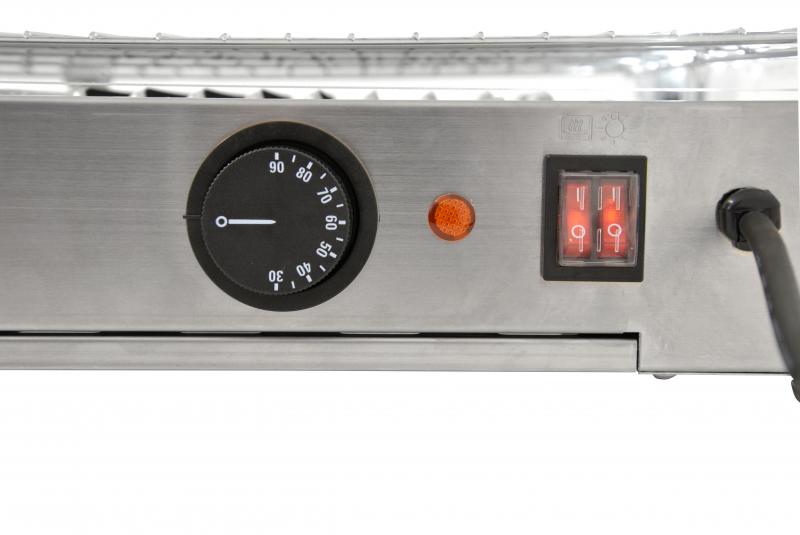 Countertop Display Warmer with 2 Front and 2 Rear Hinged Doors